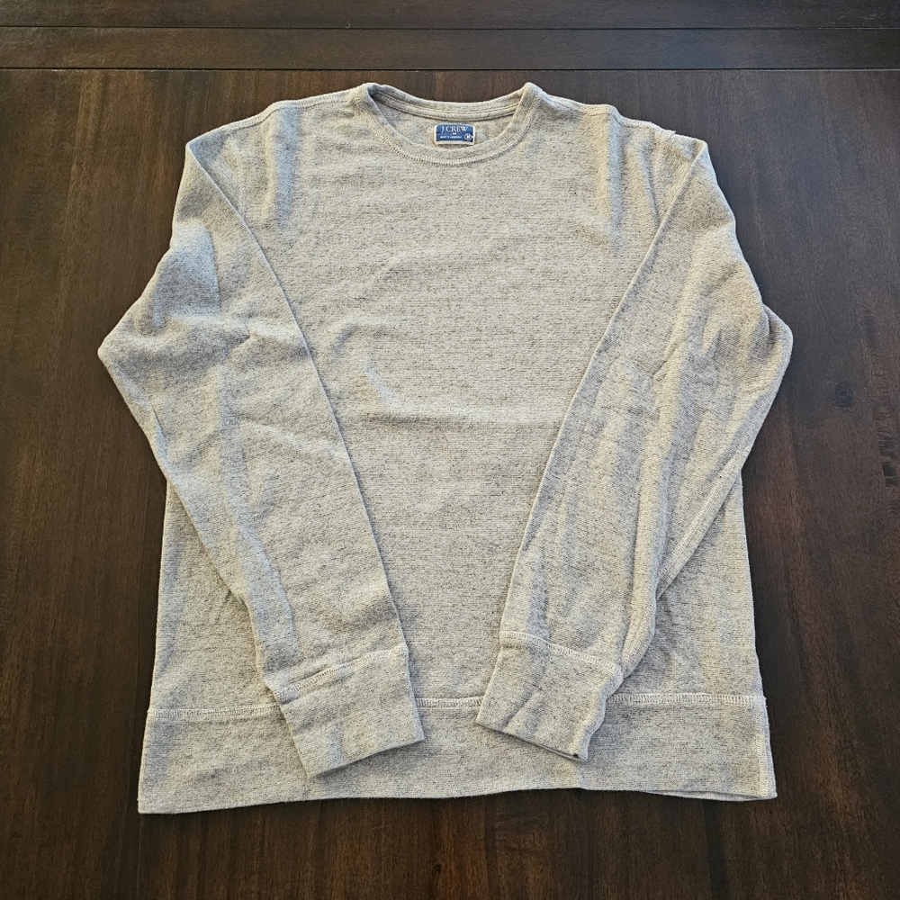 J. Crew Factory size medium twisted rib long sleeve shirt in heathered grey